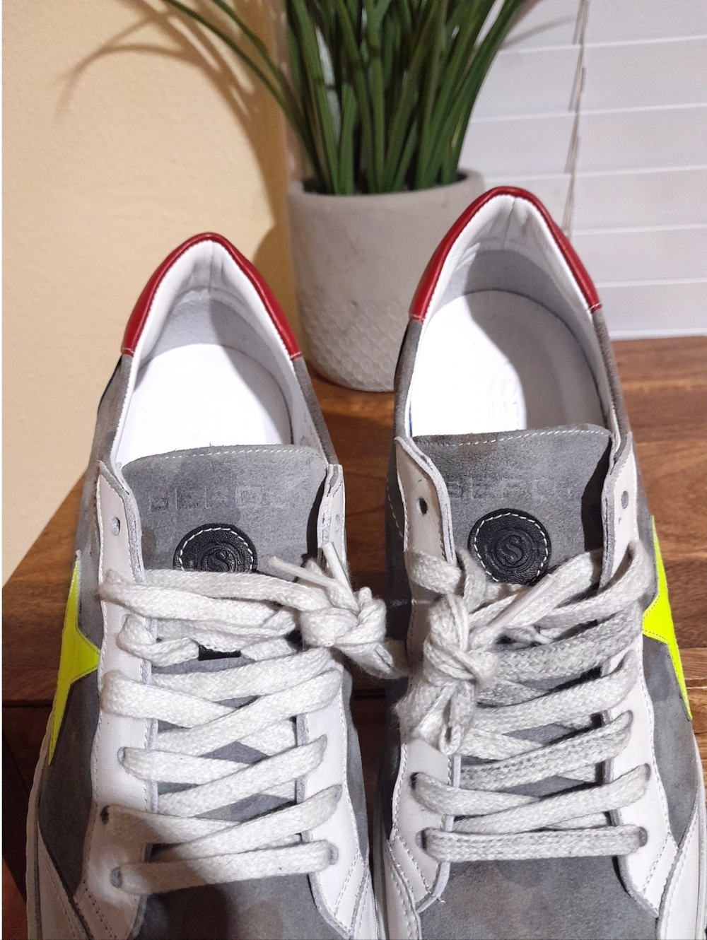 Sepol Estrella sneakers retail $260 camo leather dirty look grunge sz 12 men's - Picture 7 of 10